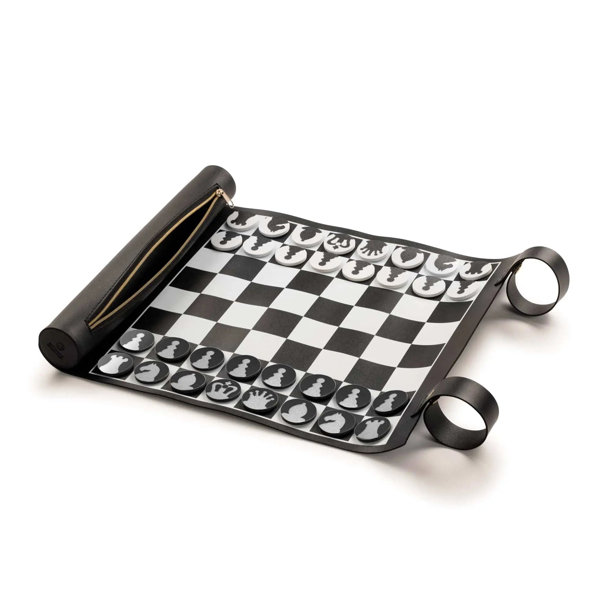 Leather Chess/Checkers Set