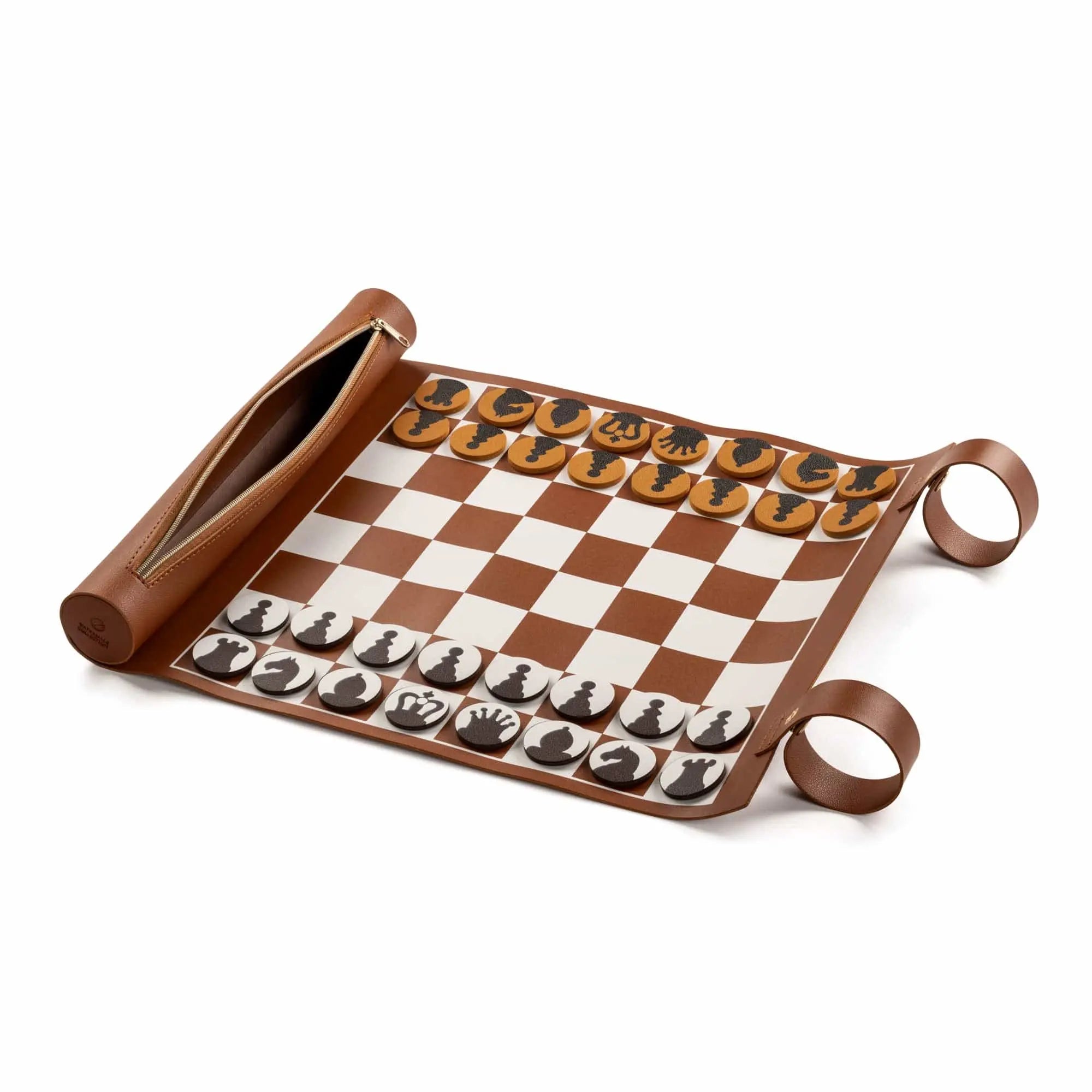 Leather Chess/Checkers Set