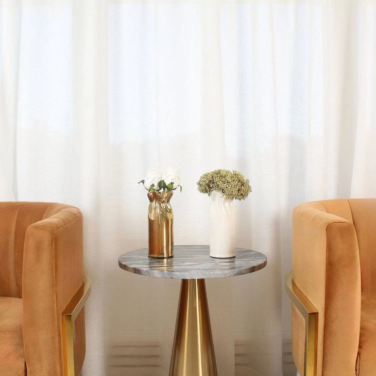 Gold Paper Bag Faux Floral